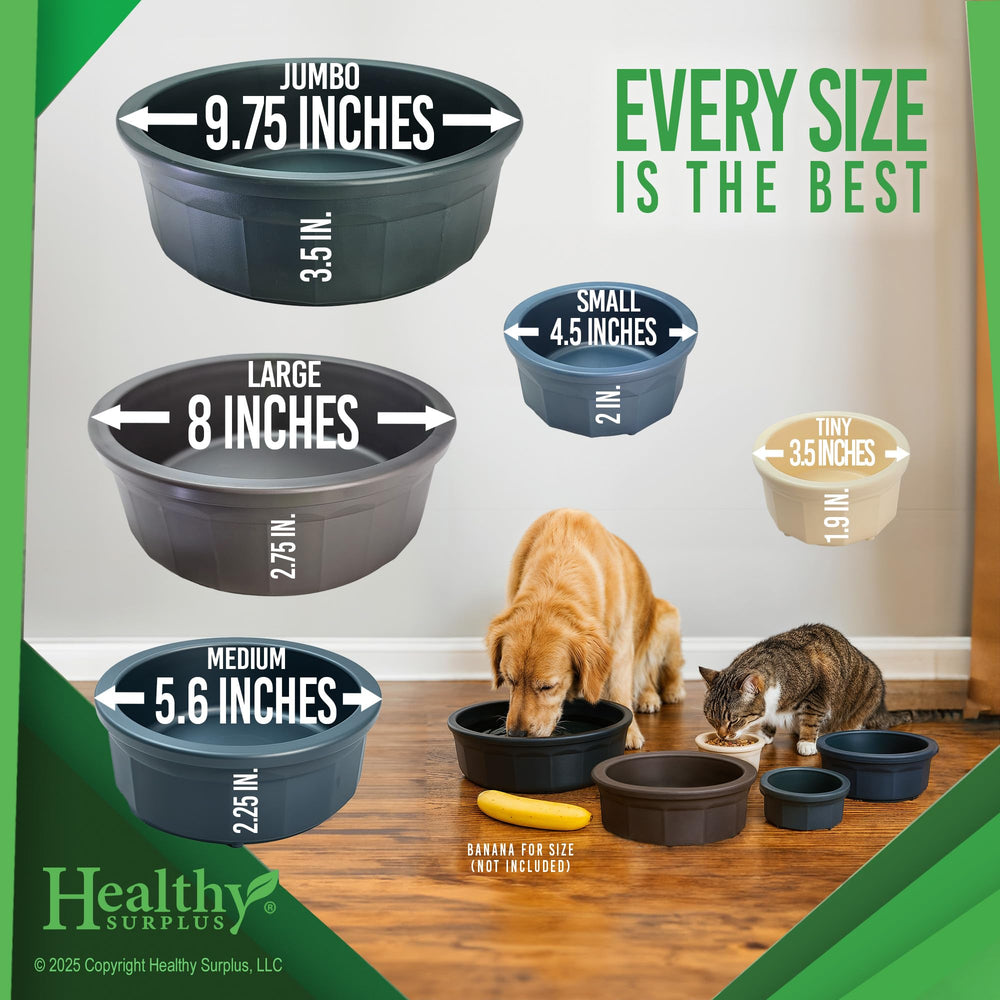 Healthy Surplus Pet Crock Bowl fácil de limpiar, superficie lisa y libre de BPA.