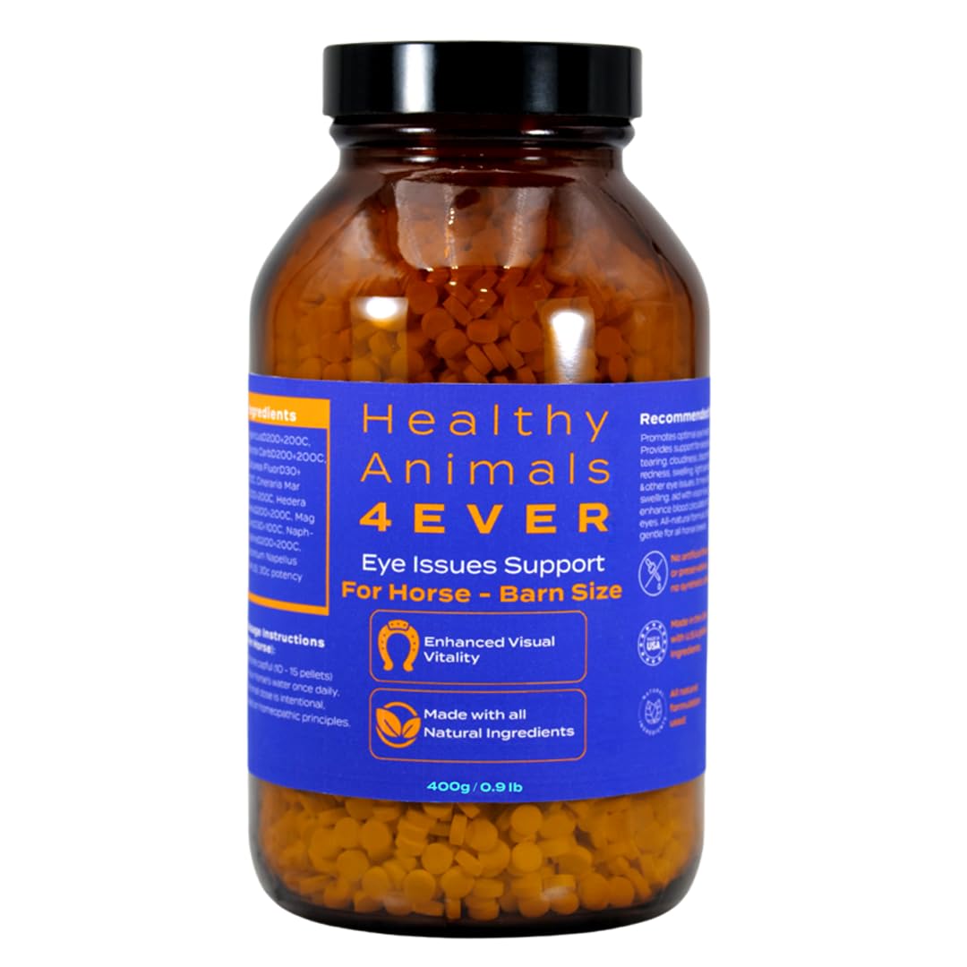 HealthyAnimals4Ever HA4E envase de pellets para uso diario en caballos.