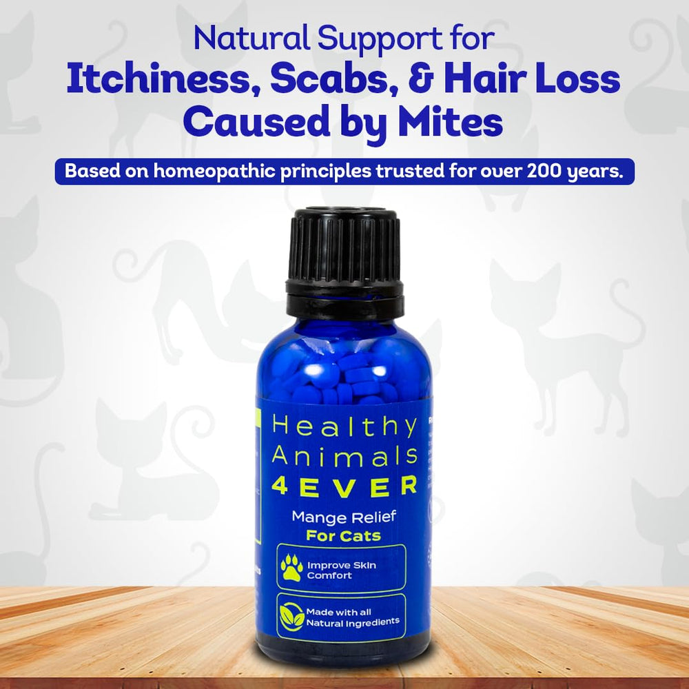 HealthyAnimals4Ever HA4E pellets muestran dosis para el cuidado de la piel felina.