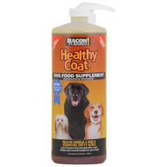 Healthy Coat: botella para verter y apoyar piel sana y pelaje brillante.