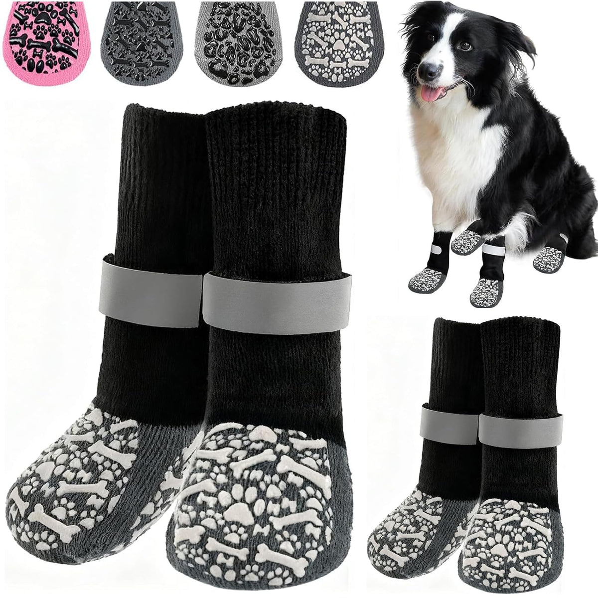 HeavenEye patitas protegidas con protección antideslizante para paseos más seguros.