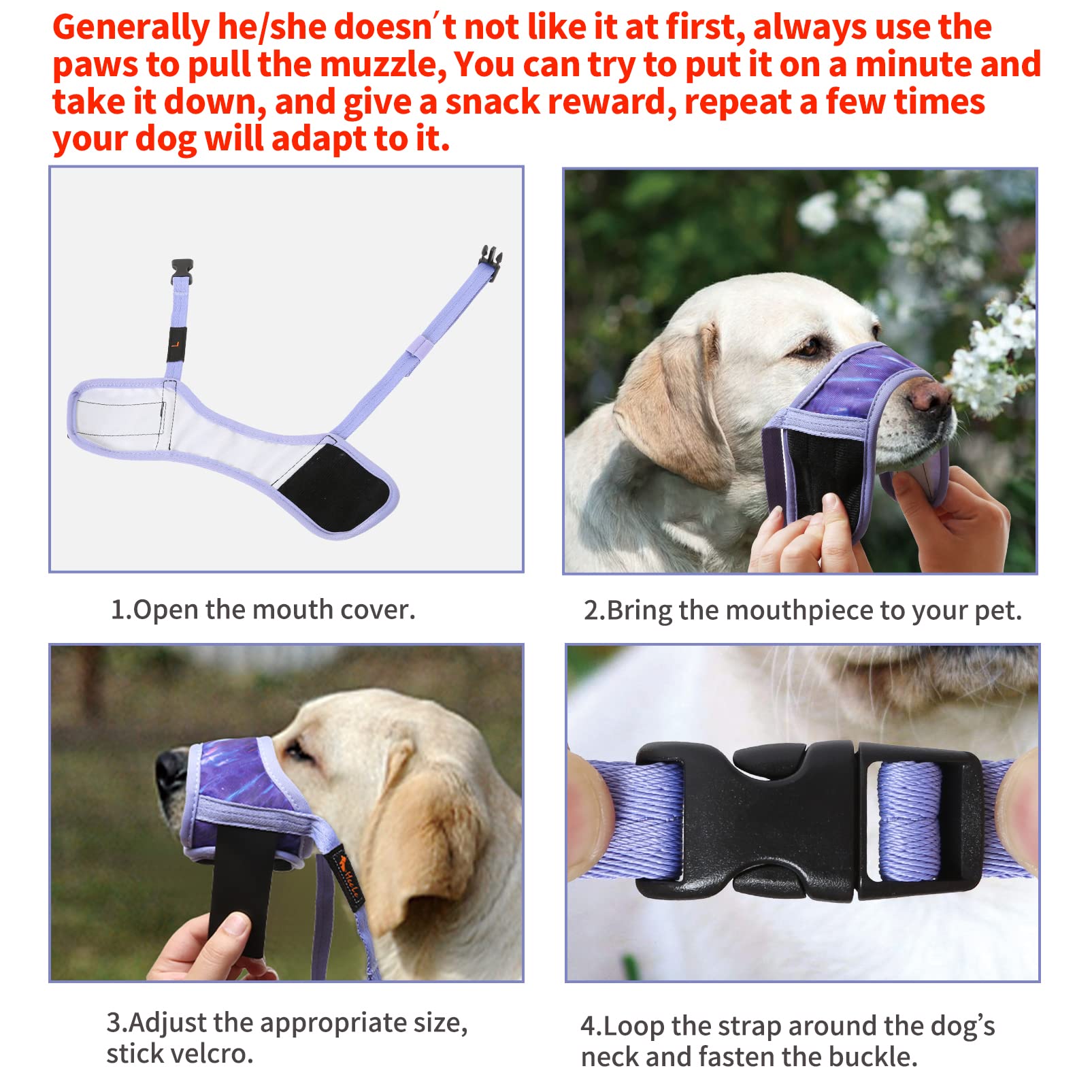 HEELE masque chien maillage respirant, meilleure ventilation pendant les promenades.
