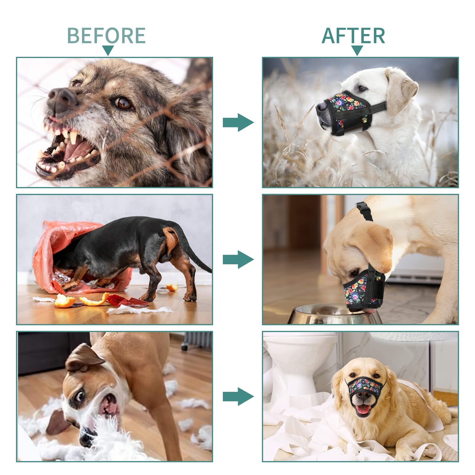 HEELE museau-chien lavable-en-machine pour un nettoyage facile.