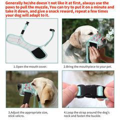 HEELE museau pour chien réglable nez et cou, ajustement sûr.