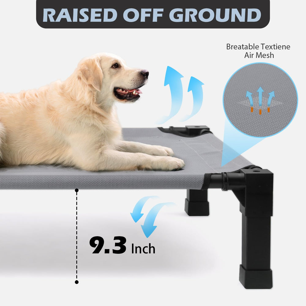 Cama elevada Heeyoo para perro, cot cómodo y transpirable.