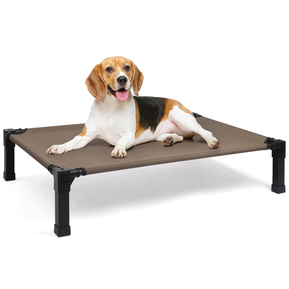 Cama elevada Heeyoo para perro vista general, uso interior y exterior