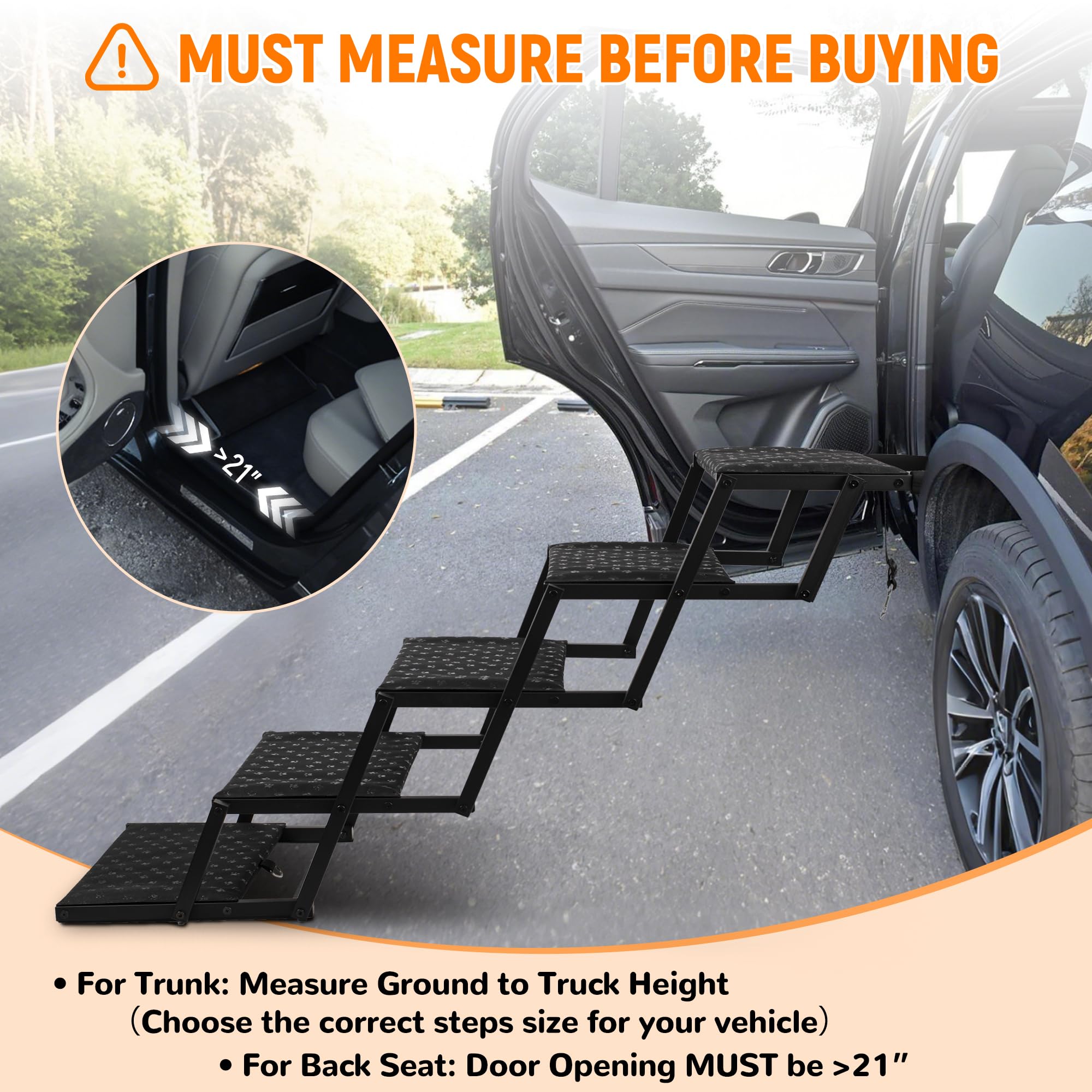 Heeyoo escalones para perro coche estructura metalica duradera.