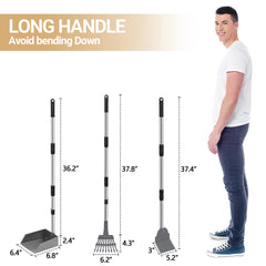 Pala metalica ergonomica mejora la recogida