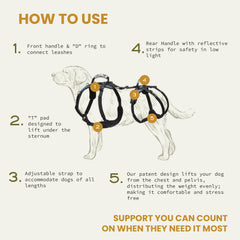 Arnés Help 'Em Up con tecnología de elevación de cadera, apoyo estable.