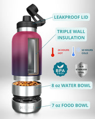Hemli plato-agua desmontable de 8 oz para beber sin detener el paseo
