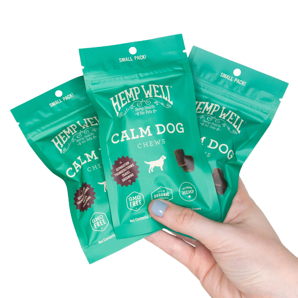 Hemp Well Calm Dog para separación, apoyo suave para la ansiedad