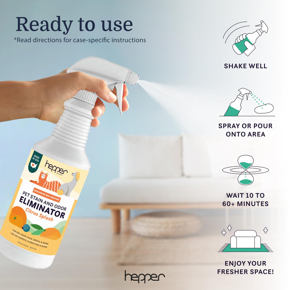 Hepper Advanced Bioenzima Spray envase de 32 onzas listo para casa