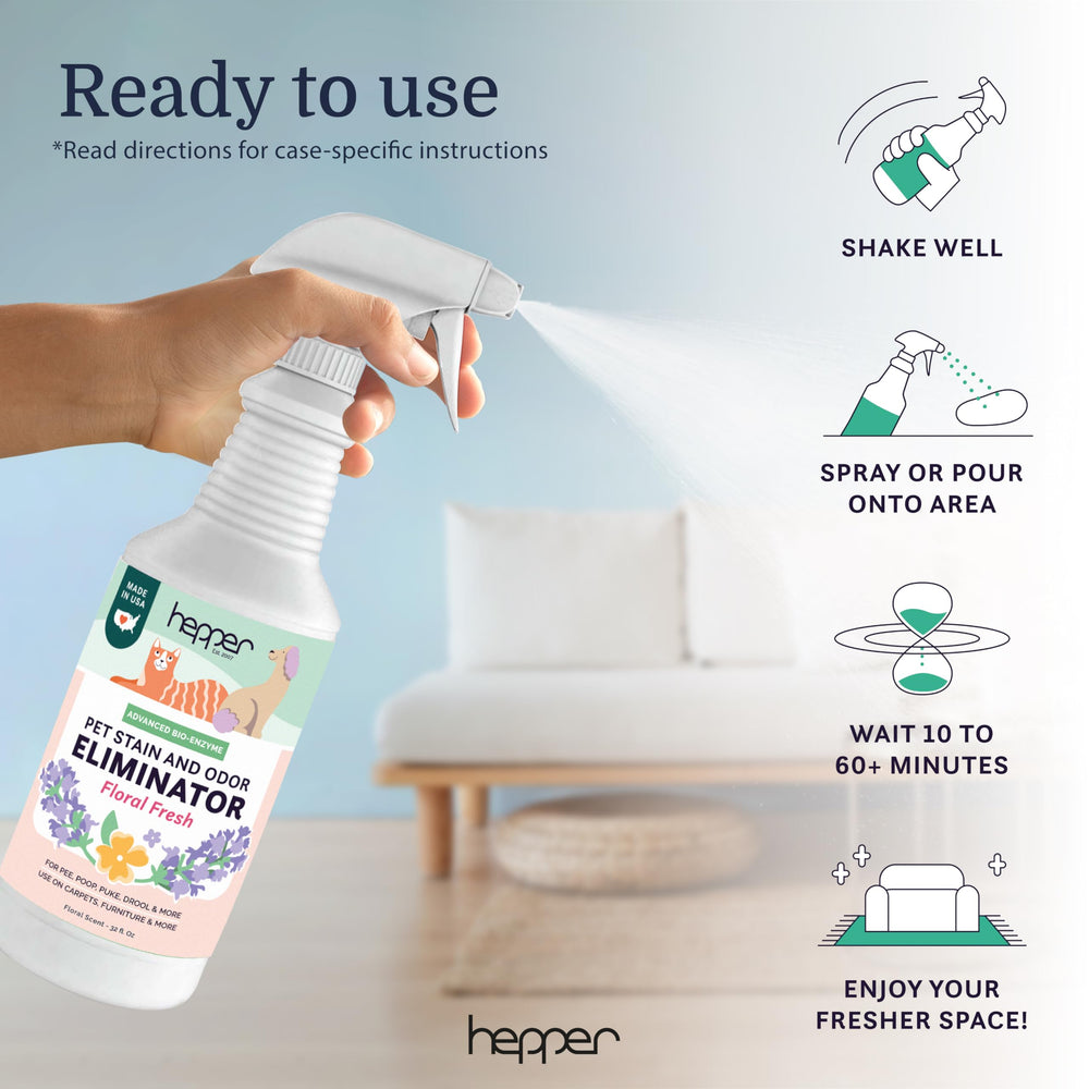 Hepper: eliminación de orina y manchas en textiles.