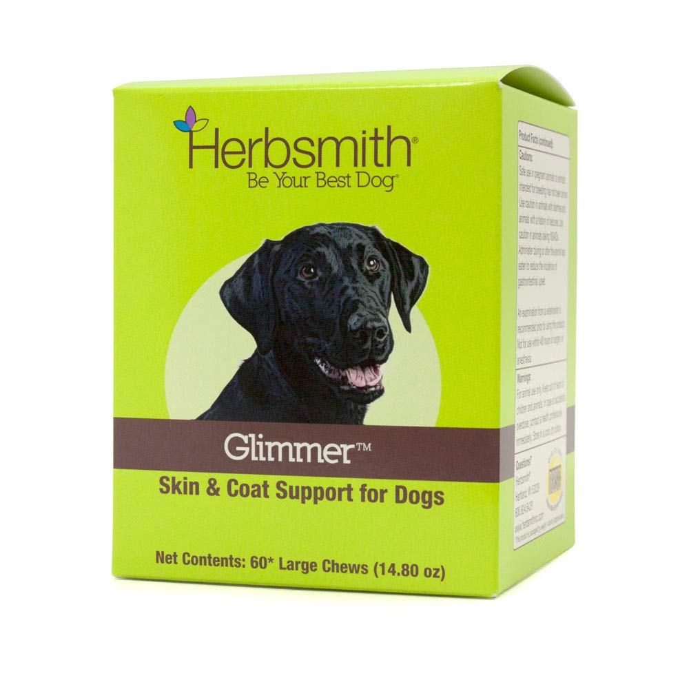 Herbsmith Glimmer masticable para piel sana y pelaje radiante.