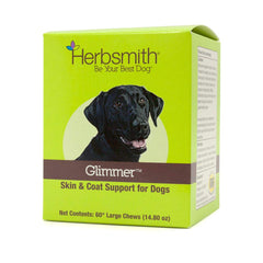 Herbsmith Glimmer masticable para piel sana y pelaje radiante.