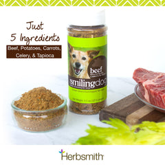 Herbsmith Kibble Seasoning incluye frutas y verduras para sabor natural