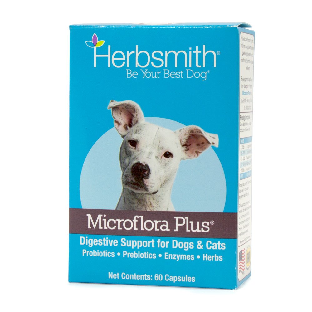 Herbsmith Microflora Plus: cápsulas para perros que apoyan la digestión diaria