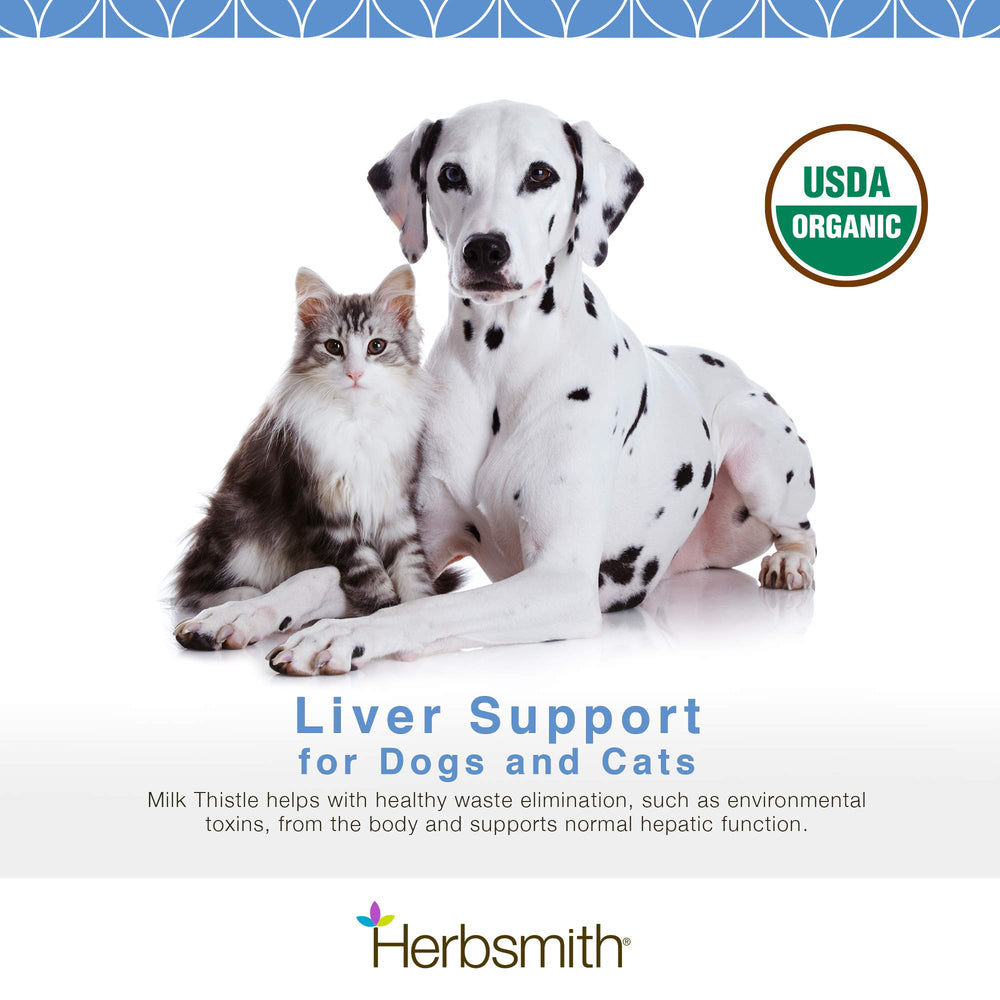 Etiqueta USDA en Herbsmith Milk Thistle para confianza y calidad.