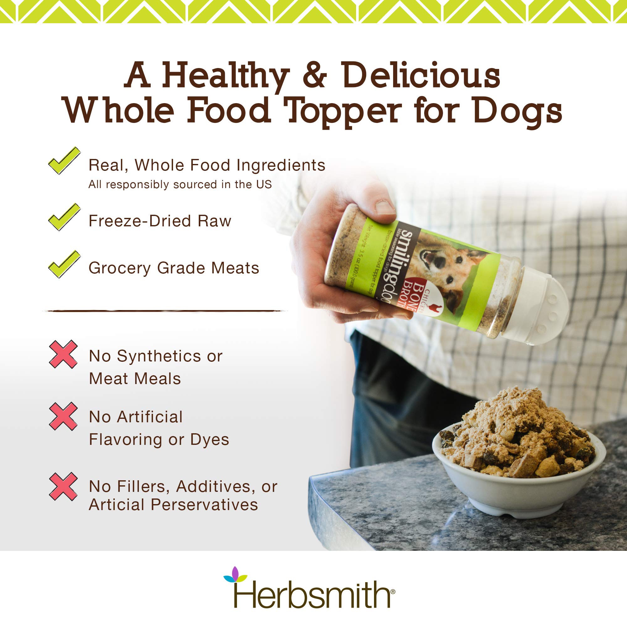 Textura de recubrimiento crudo de Herbsmith Sazon Kibble para croquetas.