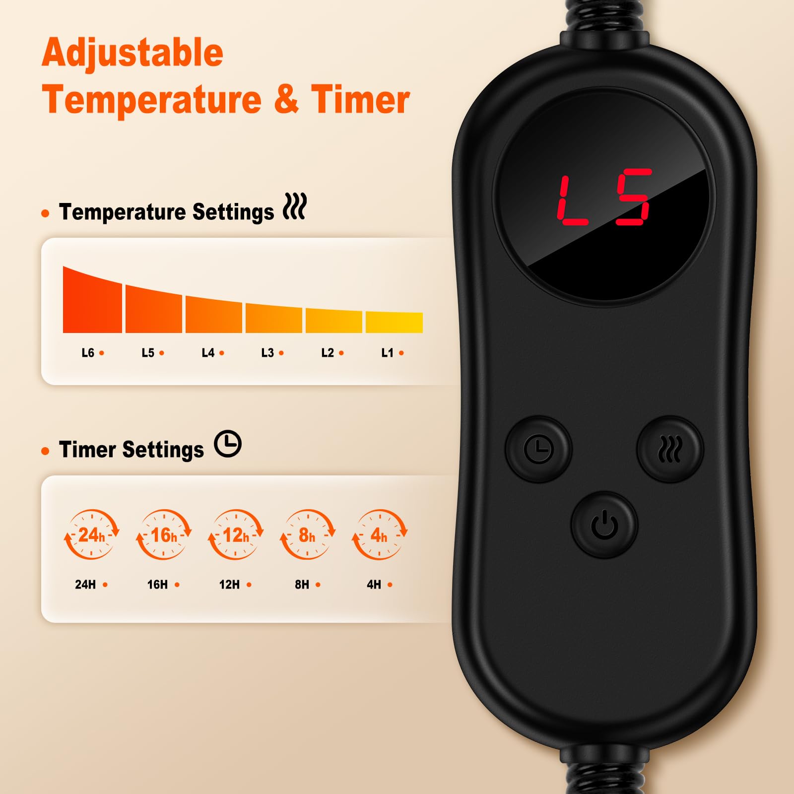 herehomi cama con temporizador para descansos seguros