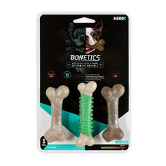 Hero Bonetics hueso femur pollo para perros pequeños, ideal para masticación segura.