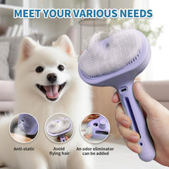 HeroKitty cepillo antiestático para mascotas, vapor suave para el pelaje.