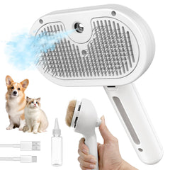 HeroKitty cepillo para perros con vapor facilita la limpieza automática de pelos sueltos.
