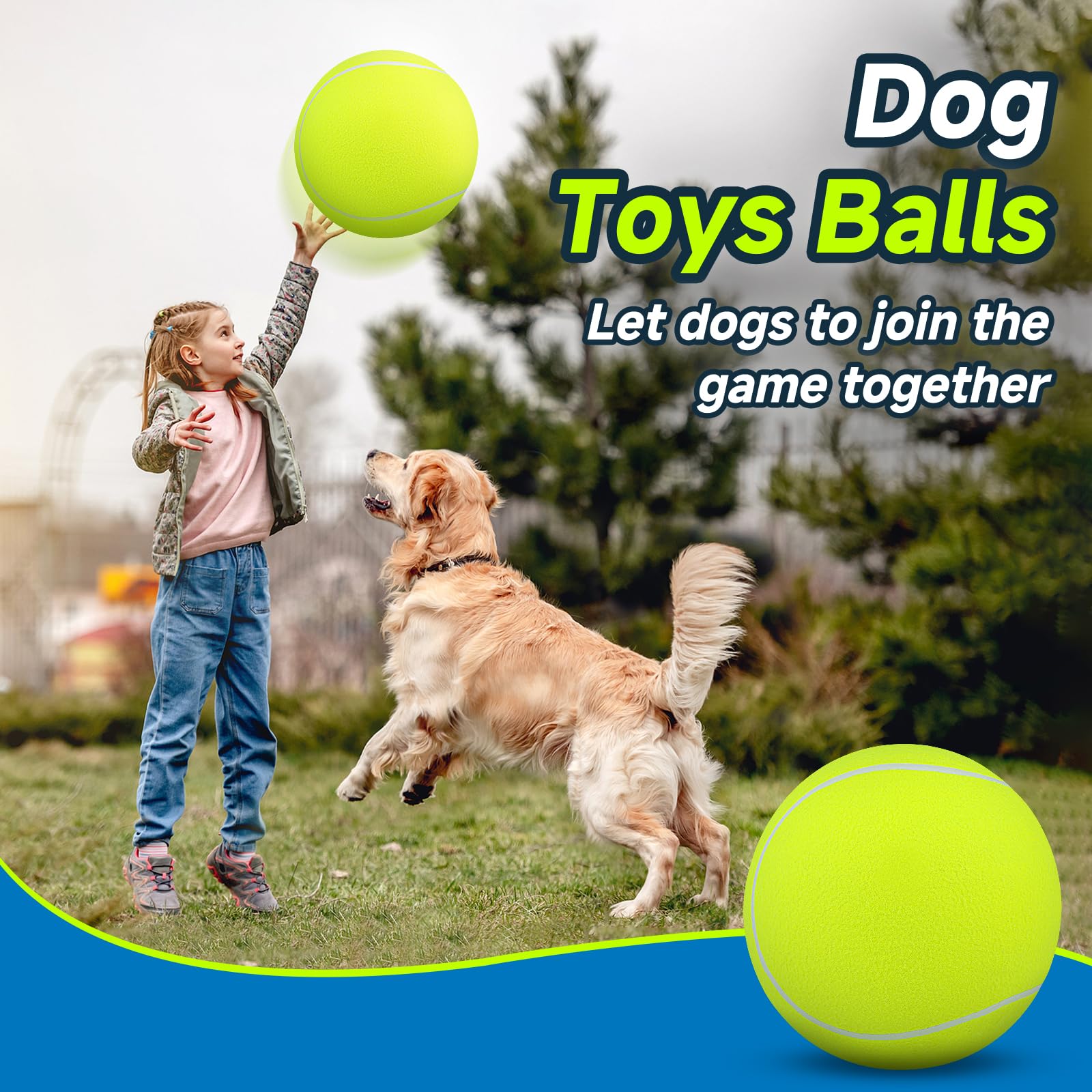 Pelota HETOO gigante para perros apta para agua y terreno