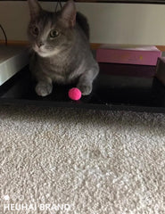 HEUHAI bolas para gatos amarillas: colores brillantes para estimulación visual.