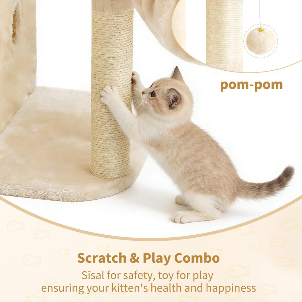 Heybly arbol gato base amplia y estable para seguridad