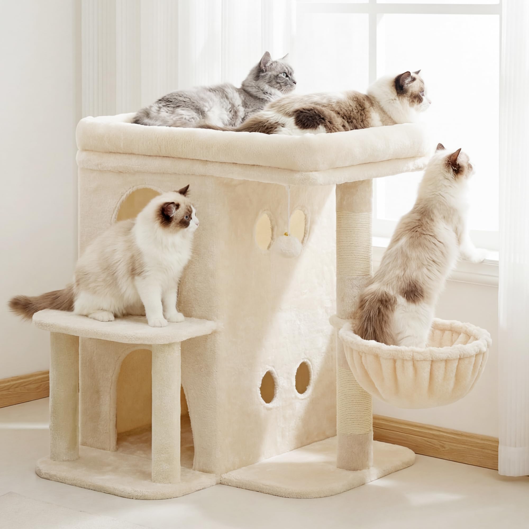 Heybly arbol gato plataforma superior amplia para descansar cómodo