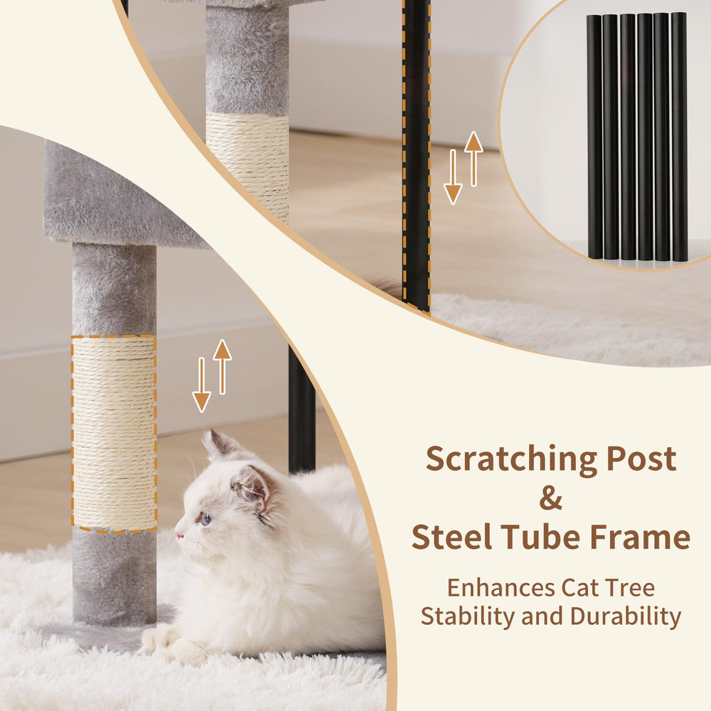 Heybly Arbol para Gatos: cama suave y confortable con borde mullido.