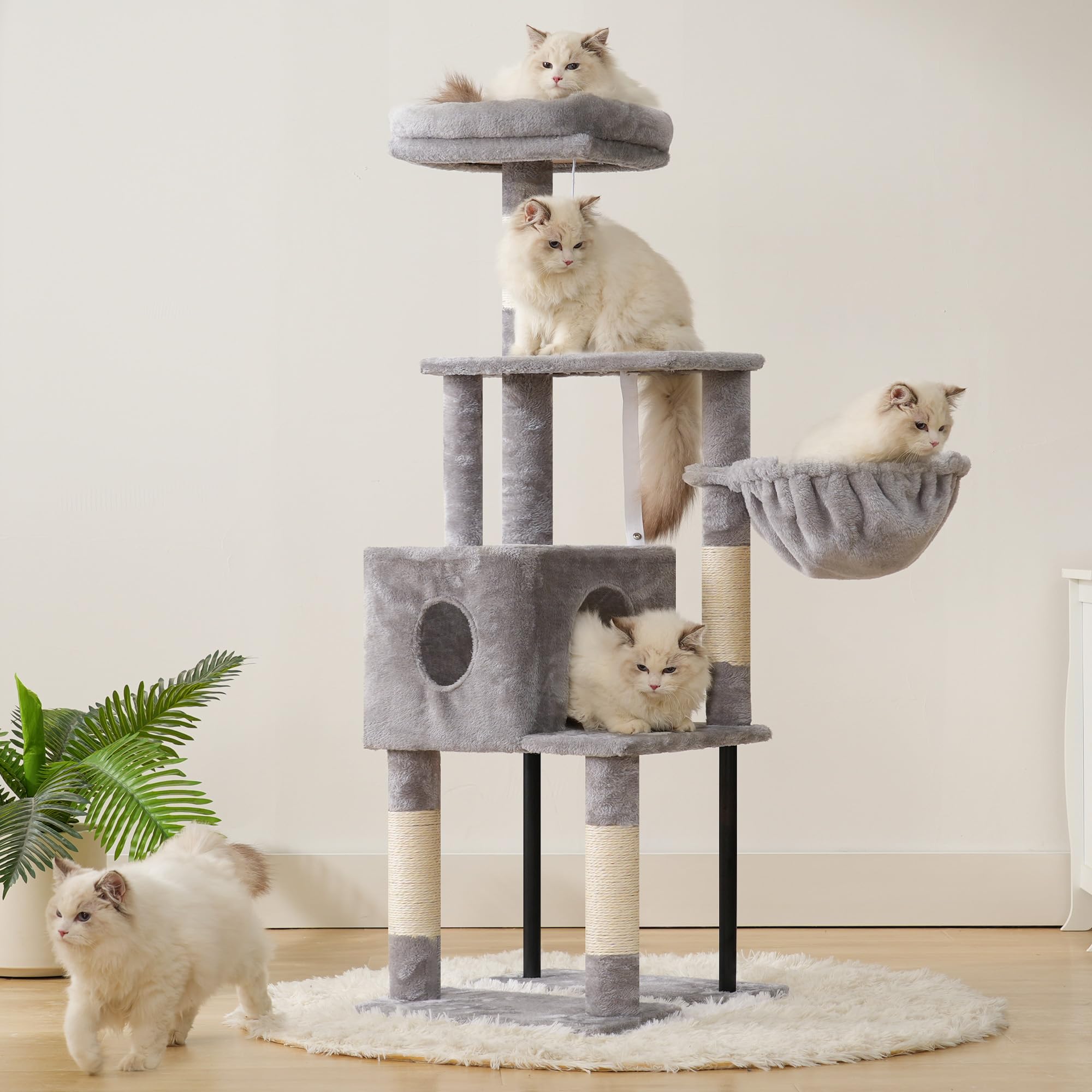Heybly Arbol para Gatos: montaje rápido y sencillo para disfrutar pronto.