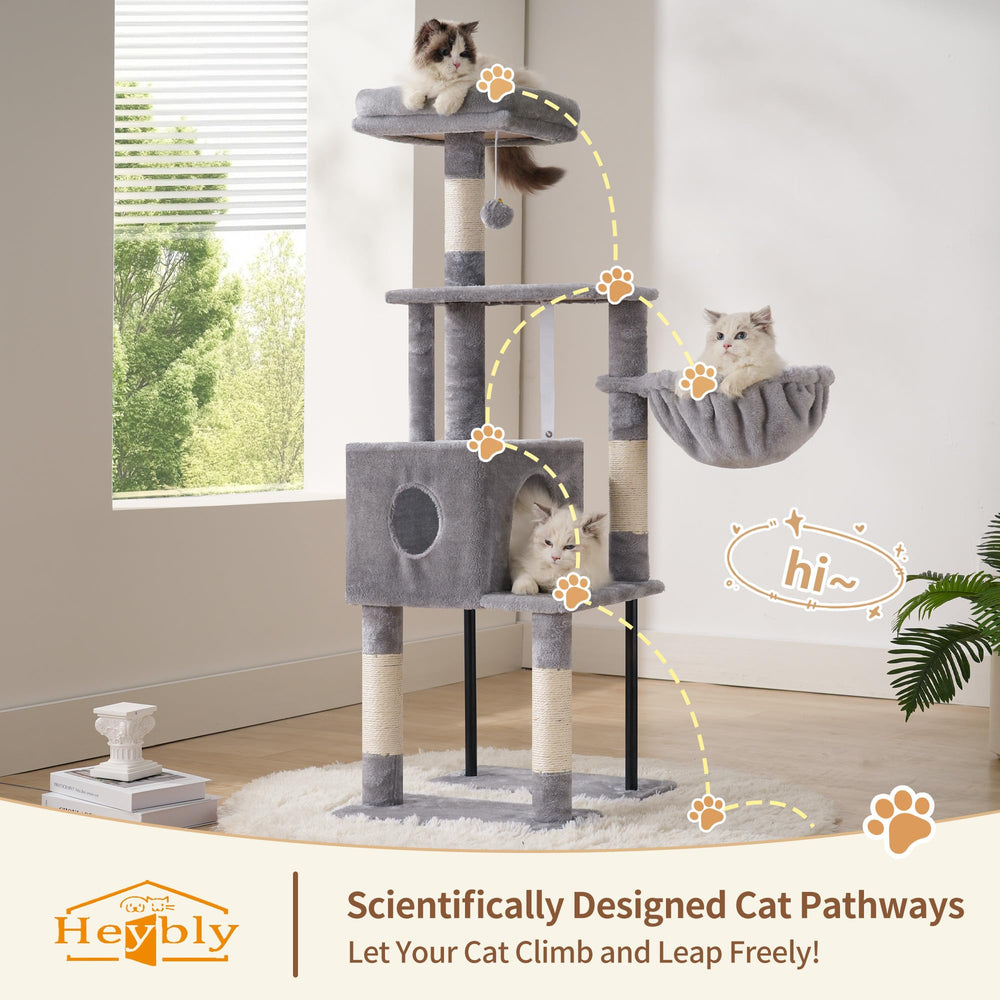 Heybly Arbol para Gatos: plataforma intermedia para subir y vigilar.