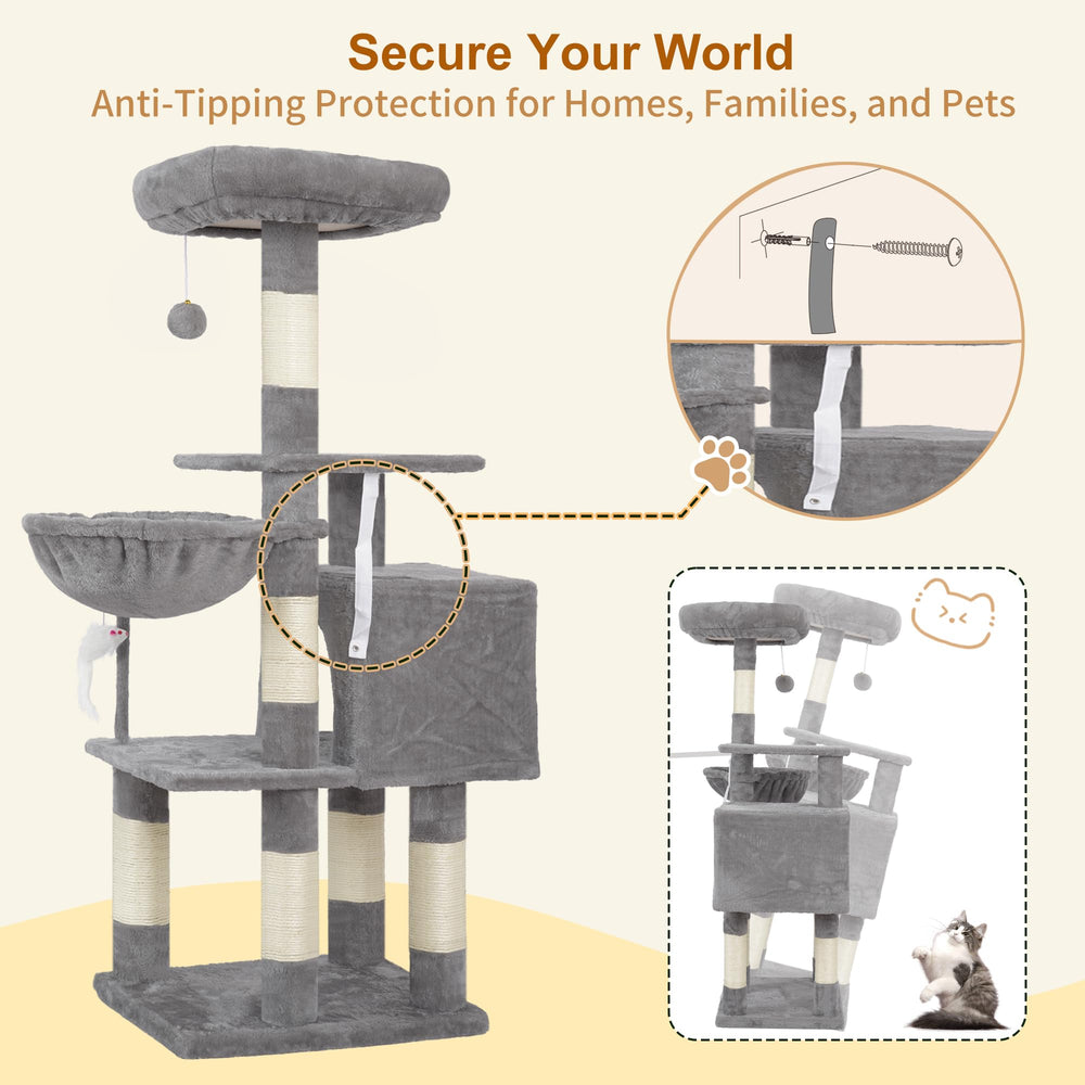 Heybly Cat Tree base estable para seguridad