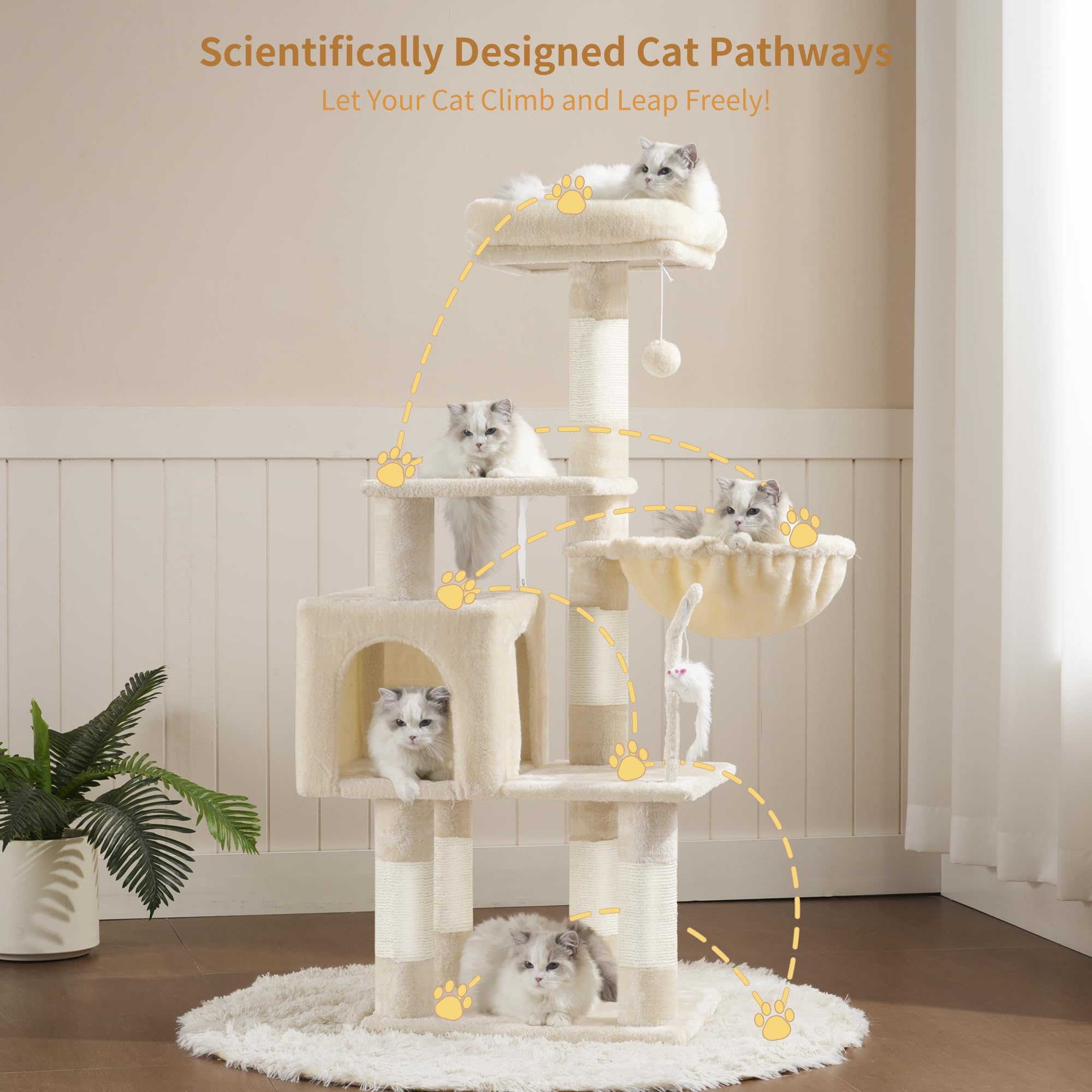 Heybly cat-tree bola con campana: juego suave y entretenido para gatos.