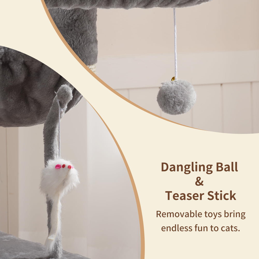 Heybly Cat Tree cesta confortable en uso diario