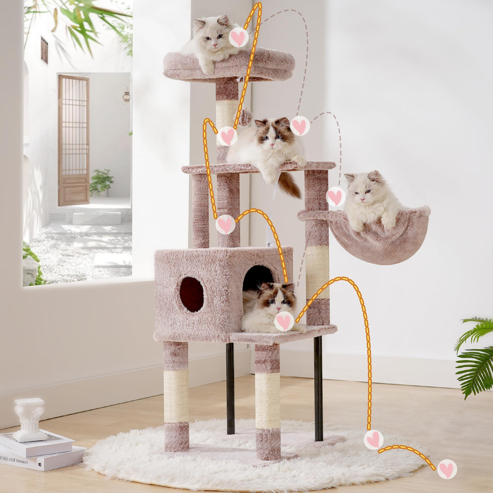 Heybly Gato Torre de Gato: casa para gatos amplia para privacidad y descanso.