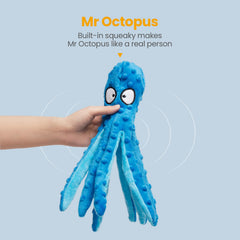 Pulpo HGB con sonido, perfecto para perros activos.