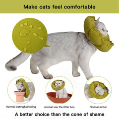 H HIDREAM cono gato ajuste elastico vista lateral, ajuste seguro para comer