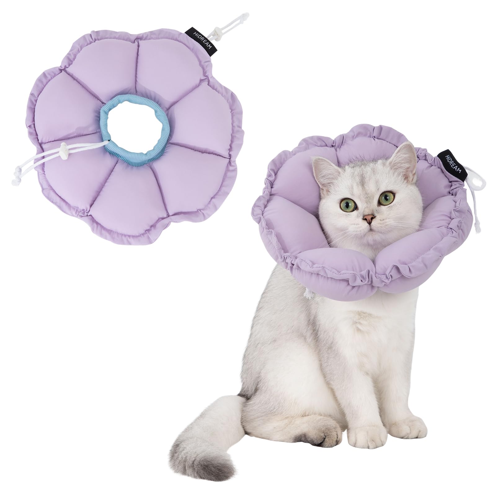 H HIDREAM cono para gatos, material suave e impermeable para una curación cómoda