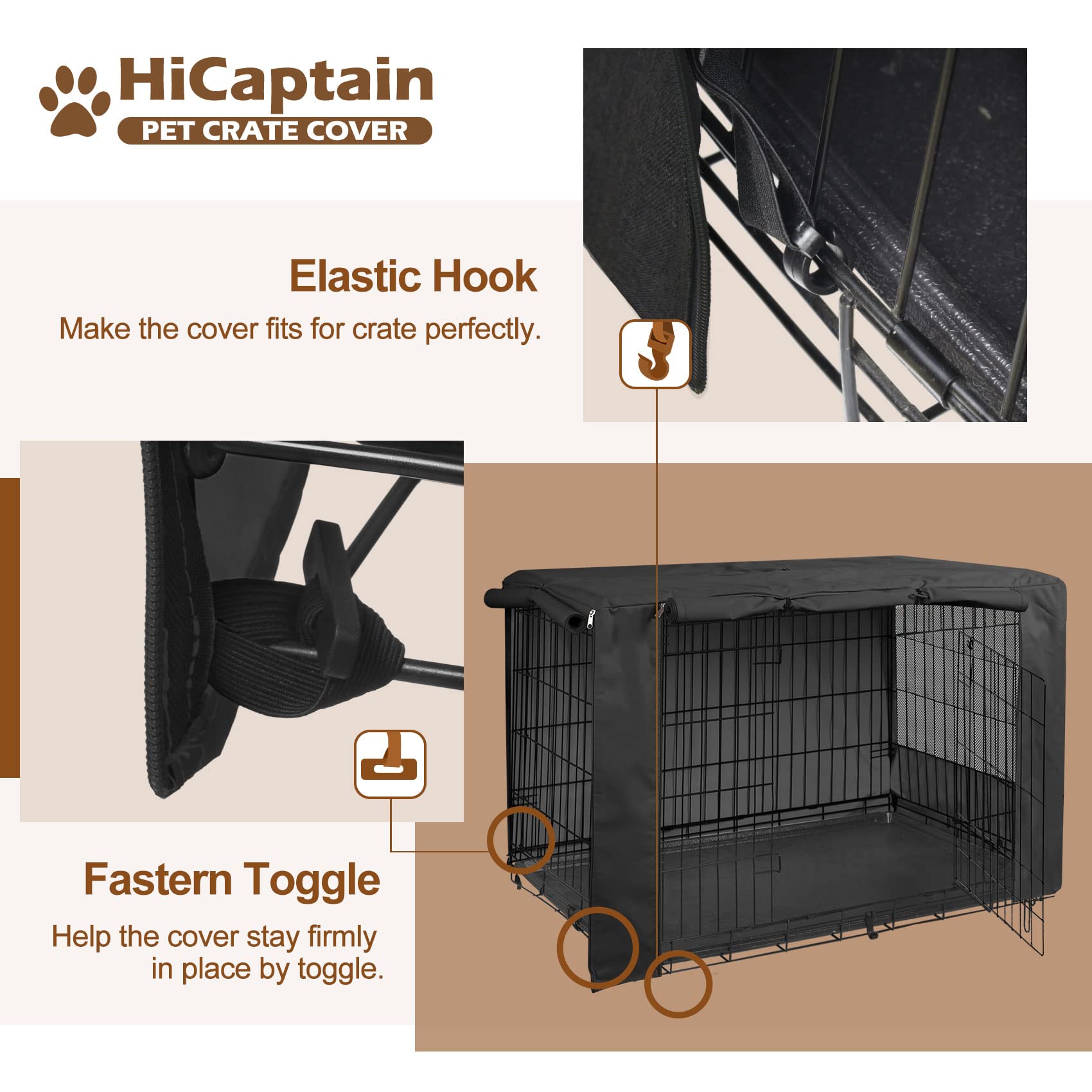 HiCaptain ajustes elásticos, instalación rápida y segura.