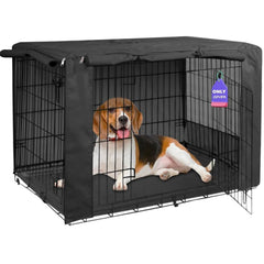 HiCaptain funda para jaula de perro 42 pulgadas, protección duradera contra lluvia y sol.