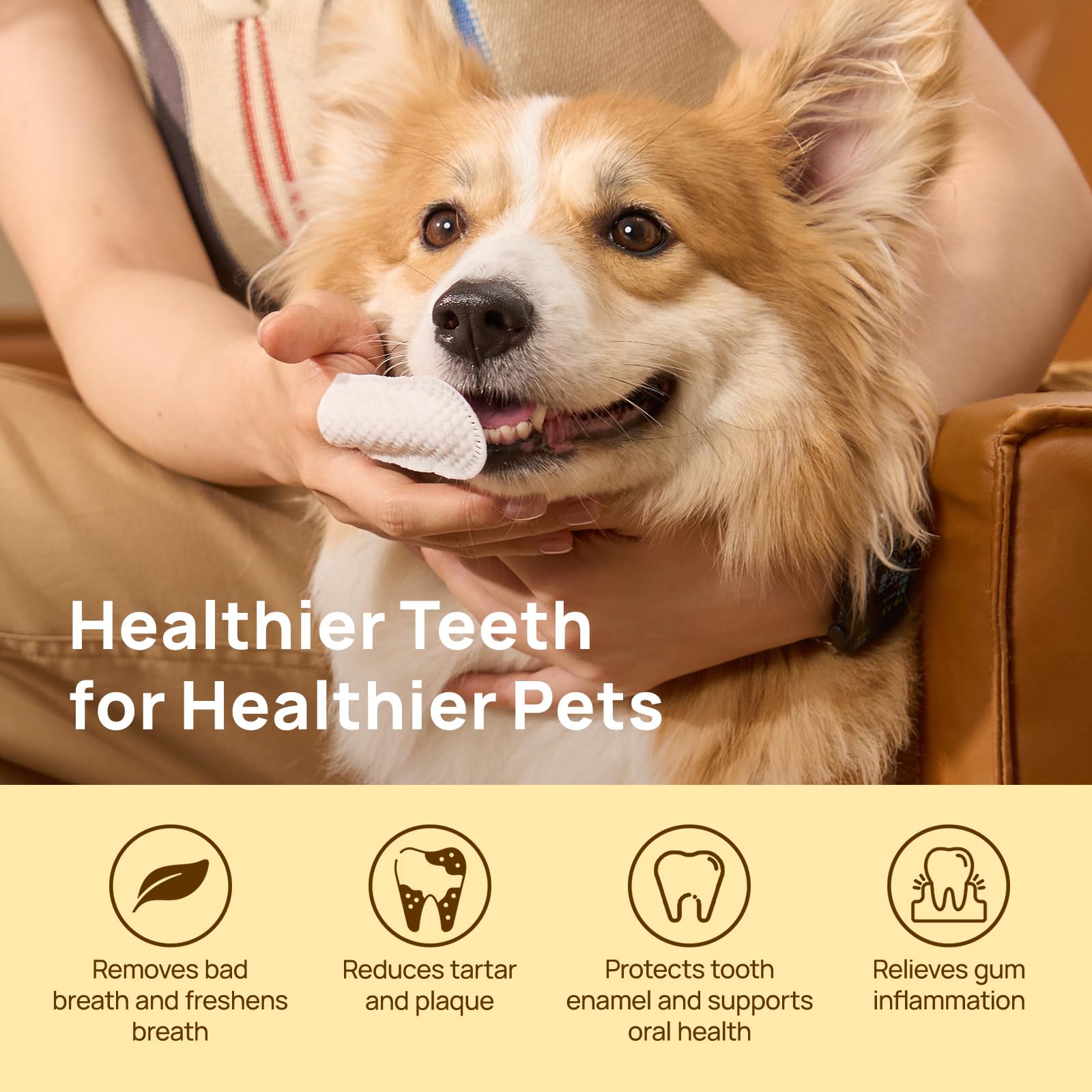 HICC Pet: aliento más fresco en perros y gatos gracias a las toallitas dentales