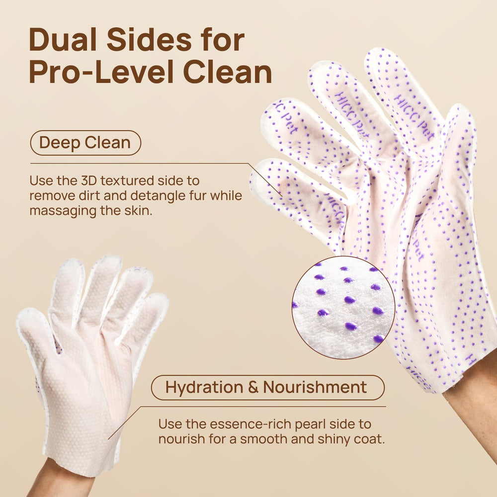 HICC PET Glove Wipes Pro zonas sensibles de cara para piel suave.
