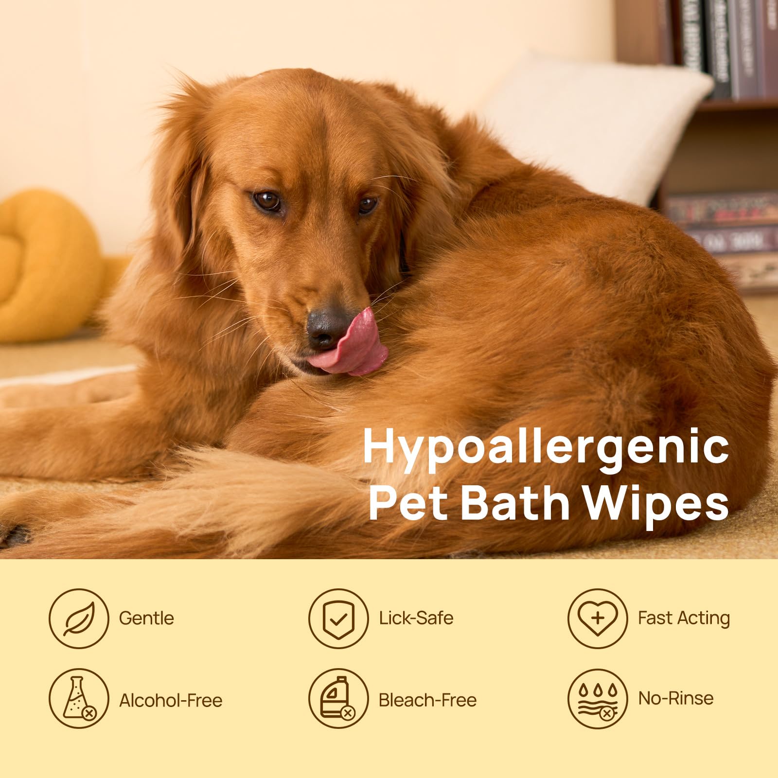 Limpieza rápida de cara, patas y orejas con guante HICC PET.