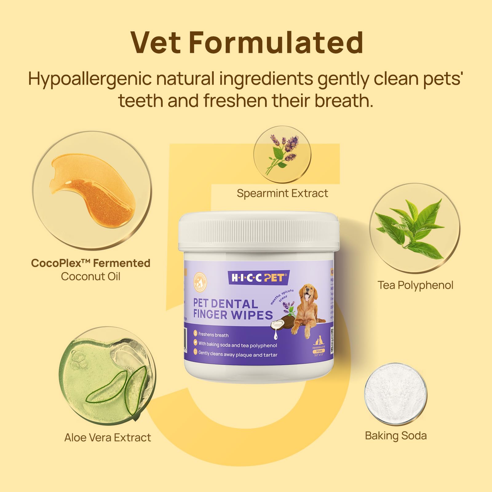 Senteur Mentha spicata des lingettes HICC PET.