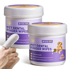 HICC PET, toallitas dentales para perros y gatos, limpieza suave de dientes y encías.