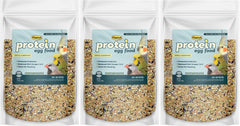 Higgins Alimento Proteico para Aves en envase tres unidades, aporta proteína para el crecimiento.