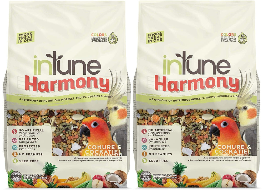 Higgins Intune Harmony en empaque para alimento balanceado de aves.